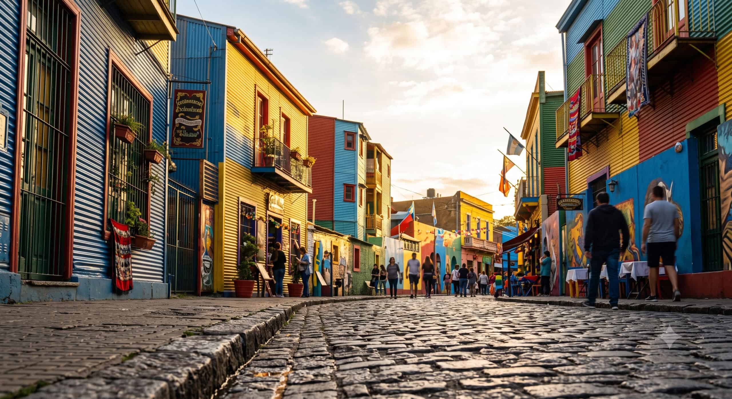 Colorful painted houses on Caminito street in La Boca, Buenos Aires